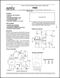 datasheet for PA40 by Apex Microtechnology Corporation