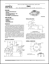 datasheet for PA45 by Apex Microtechnology Corporation