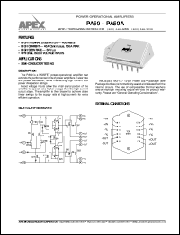 datasheet for PA50 by Apex Microtechnology Corporation