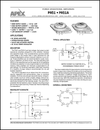 datasheet for PA51 by Apex Microtechnology Corporation