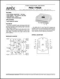 datasheet for PA52A by Apex Microtechnology Corporation