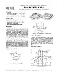 datasheet for PA81J by Apex Microtechnology Corporation