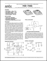 datasheet for PA88 by Apex Microtechnology Corporation