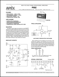 datasheet for PA92 by Apex Microtechnology Corporation