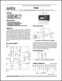 datasheet for PA93 by Apex Microtechnology Corporation