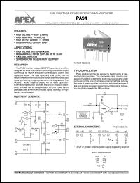 datasheet for PA94 by Apex Microtechnology Corporation