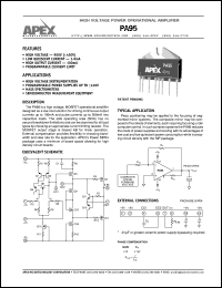 datasheet for PA95 by Apex Microtechnology Corporation