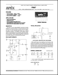 datasheet for PA97 by Apex Microtechnology Corporation