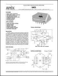 datasheet for SA01 by Apex Microtechnology Corporation