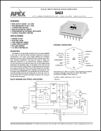 datasheet for SA03 by Apex Microtechnology Corporation