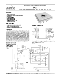 datasheet for SA07 by Apex Microtechnology Corporation