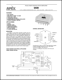 datasheet for SA08 by Apex Microtechnology Corporation
