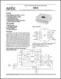 datasheet for SA12 by Apex Microtechnology Corporation