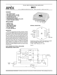 datasheet for SA13 by Apex Microtechnology Corporation