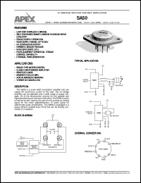 datasheet for SA50 by Apex Microtechnology Corporation