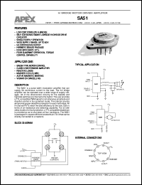 datasheet for SA51 by Apex Microtechnology Corporation