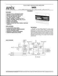 datasheet for SA55 by Apex Microtechnology Corporation