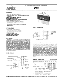 datasheet for SA60 by Apex Microtechnology Corporation