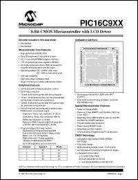 datasheet for PIC16C923-04/SP by Microchip Technology, Inc.