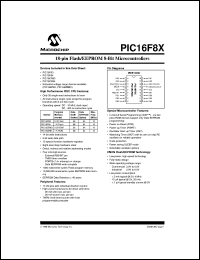 datasheet for PIC16F83T-04/SO by Microchip Technology, Inc.