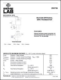 datasheet for 2N5786 by Semelab Plc.