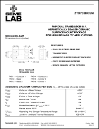 datasheet for ZTX753DCSM by Semelab Plc.