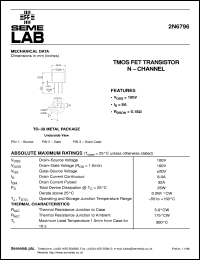 datasheet for 2N6796 by Semelab Plc.