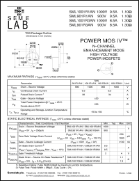 datasheet for SML1001R1AN by Semelab Plc.