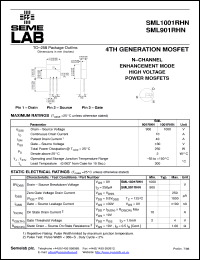 datasheet for SML1001RHN by Semelab Plc.