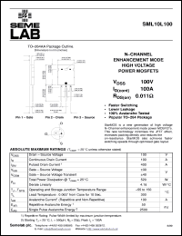 datasheet for SML10L100 by Semelab Plc.