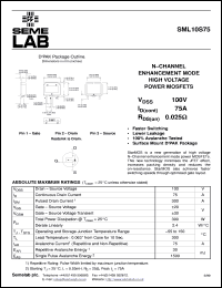 datasheet for SML10S75 by Semelab Plc.