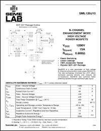 datasheet for SML120J15 by Semelab Plc.