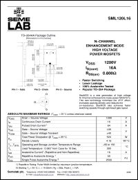 datasheet for SML120L16 by Semelab Plc.