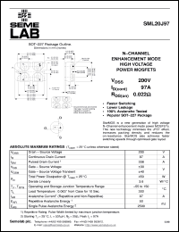 datasheet for SML20J97 by Semelab Plc.