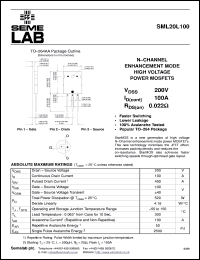 datasheet for SML20L100 by Semelab Plc.