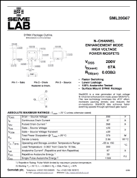 datasheet for SML20S67 by Semelab Plc.