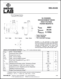 datasheet for SML40A26 by Semelab Plc.