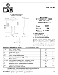 datasheet for SML50C15 by Semelab Plc.