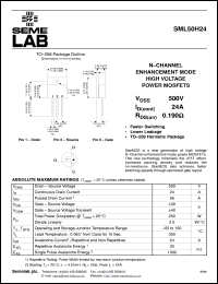 datasheet for SML50H24 by Semelab Plc.