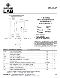 datasheet for SML50L37 by Semelab Plc.