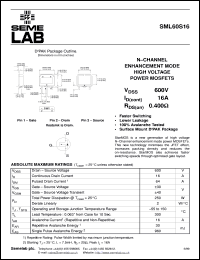 datasheet for SML60S16 by Semelab Plc.