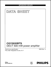 datasheet for CGY2032BTS by Philips Semiconductors