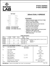 datasheet for IP1M10J by Semelab Plc.