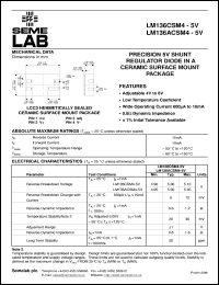 datasheet for LM136CSM4-5V by Semelab Plc.