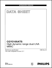datasheet for CGY2105ATS by Philips Semiconductors