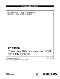 datasheet for PCF5078T/F2 by Philips Semiconductors