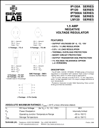 datasheet for IP7905AIG by Semelab Plc.