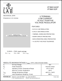 datasheet for IP78M15DP by Semelab Plc.