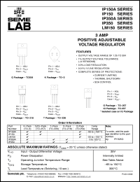 datasheet for IP150AG-883B by Semelab Plc.