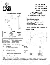 datasheet for LT1085 by Semelab Plc.